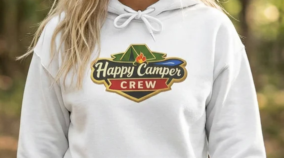 Happy camper crew hoodie
