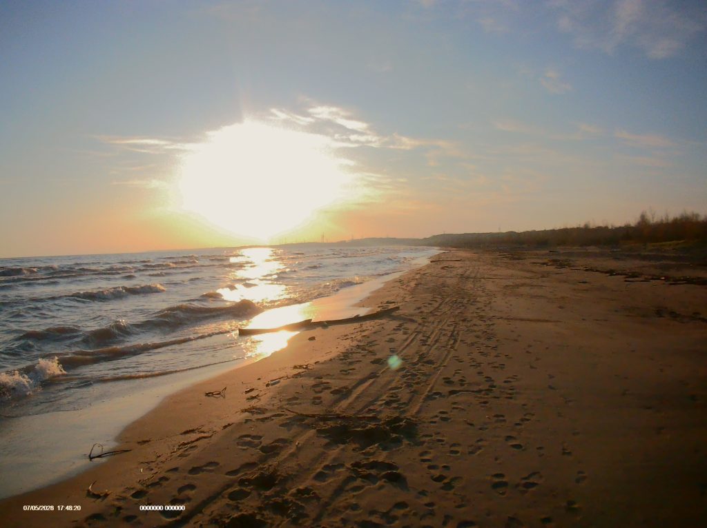 sunset at port burwell provincial park