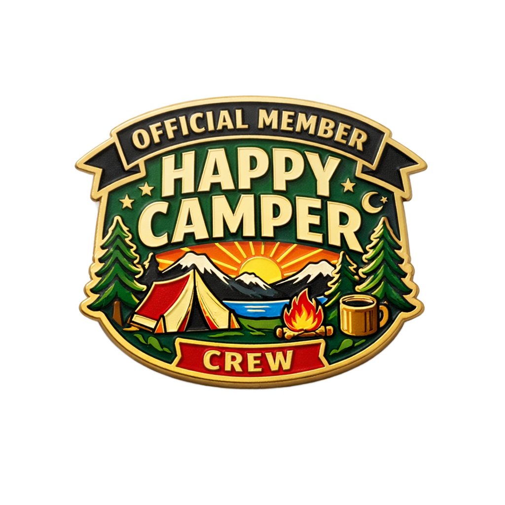 happy camper crew member